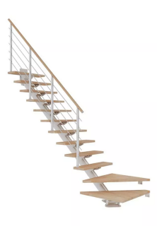 DOLLE SYDNEY - modulové schody 1/4 zat. do 270 cm, zábradlí DESIGN